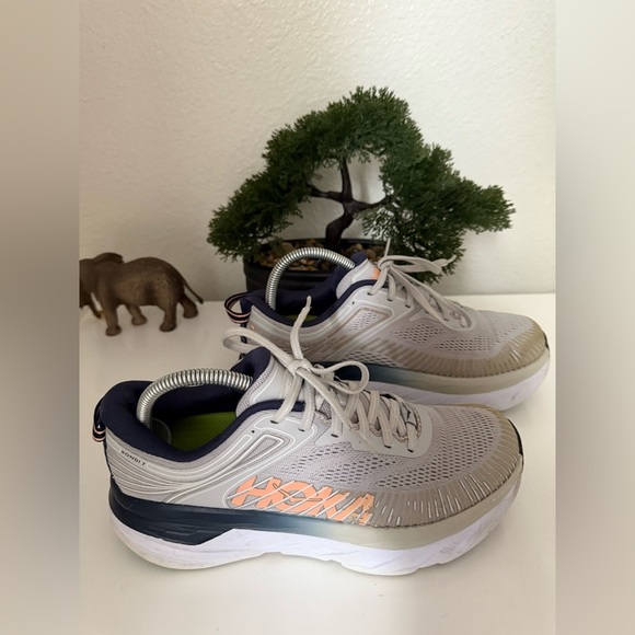 Hoka Shoes - Hoka Women's Athletic Shoes in Gray and Orange